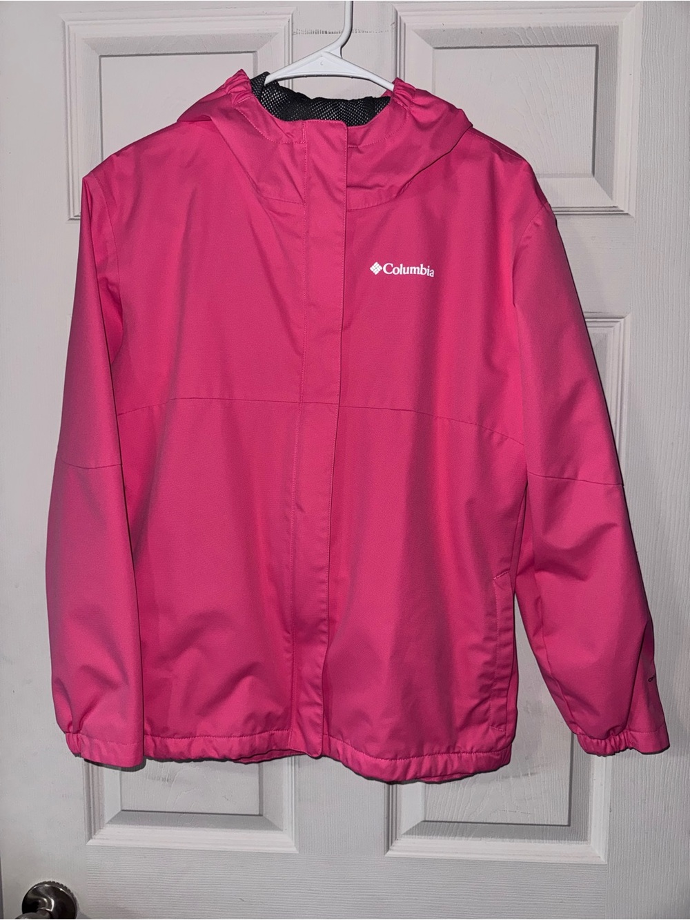 Columbia Kids Bright Pink Hooded Rain Jacket